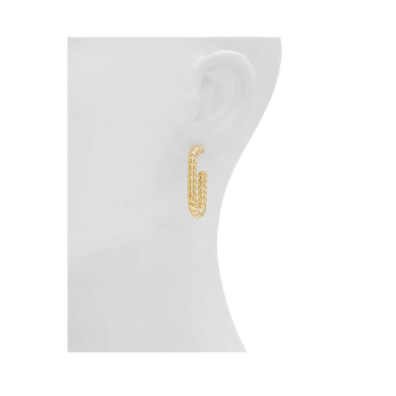 Treccia Women's Earings- Gold