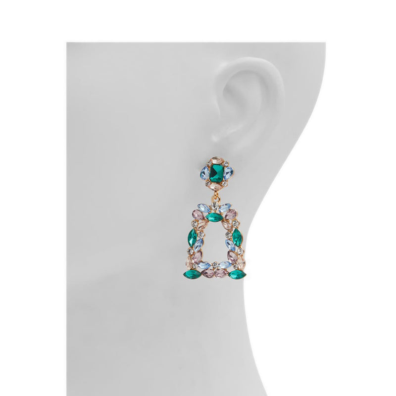 Vahlii Women Chandelier Earrings - Green